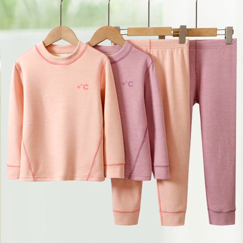 110-170秋冬立领蚕丝羊毛德绒面料 长袖内衣套装