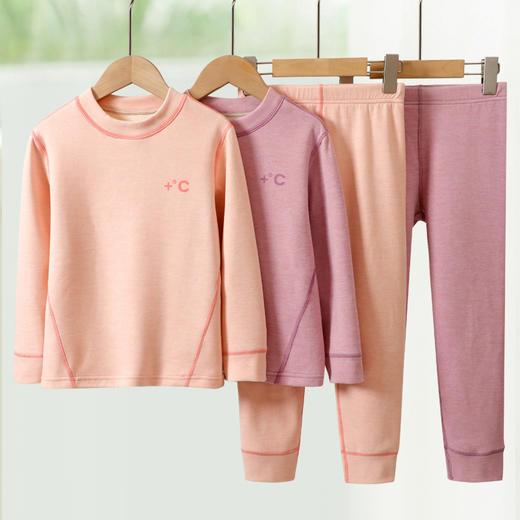 110-170秋冬立领蚕丝羊毛德绒面料 长袖内衣套装 商品图0