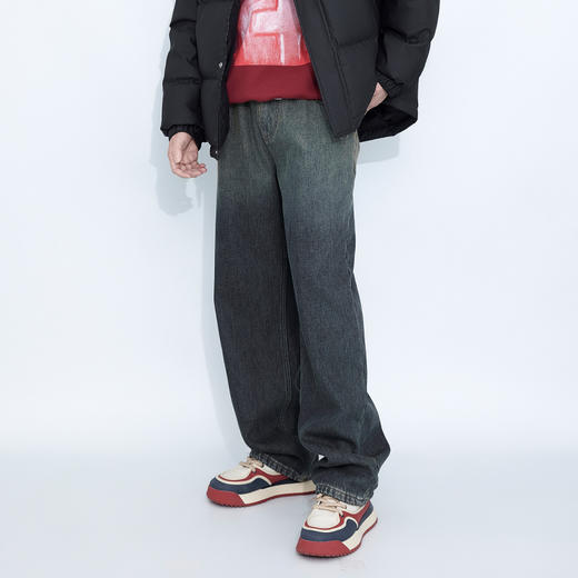 HX 冬季水洗直筒牛仔长裤加绒保暖C201440057101 商品图2