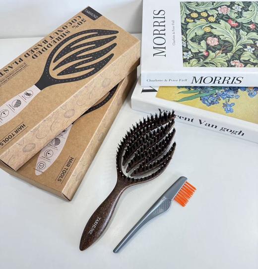 D112940全新升级二代松塔贝壳野猪鬃梳子套装 商品图0