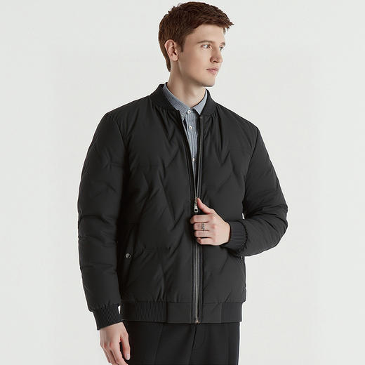 罗蒙冬季羽绒服男士鸭绒保暖加厚棒球服棉服轻松御寒时尚休闲外套 商品图1