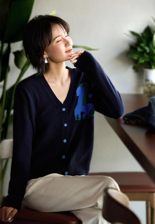 有趣小马儿pony仔羊毛针织混纺开衫 商品图5