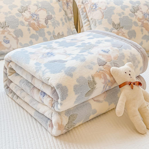 【YW】无忧购冬季法兰绒毛毯双面加厚毯子a类盖毯三件套（截单后3-5天发货) 商品图7