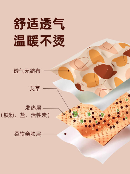 和正腰腹贴  HZ-YFT-1艾草暖腰暖腹贴 热敷暖腰带 防寒保暖贴 自发热暖肚子 商品图4