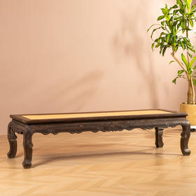 清中期	红木束腰三弯腿云纹凉榻