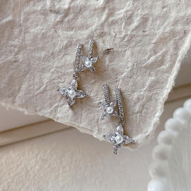 不对称耳钉女漂亮耳环小众设计高级感精致银针耳环-纪念日百货门店同款166143212