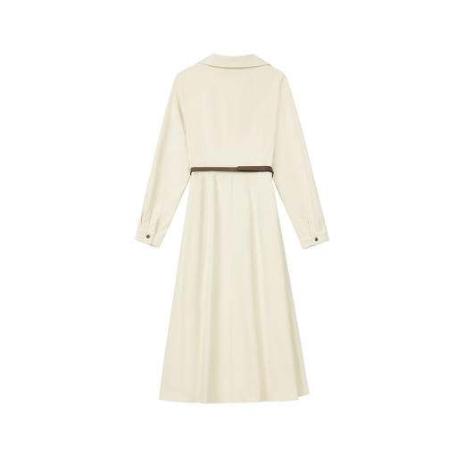 鹿向南【初秋兮痕】2025年秋季女新款气质衬衫连衣裙显瘦A字长裙QJD00625 商品图1