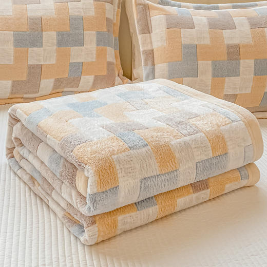 【YW】无忧购冬季法兰绒毛毯双面加厚毯子a类盖毯三件套（截单后3-5天发货) 商品图12