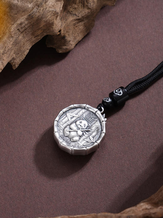 子佩集【锦绣天府】银S999套链【BX0280981】熊猫太阳神鸟可转动原创作品仿古项链2511 商品图3