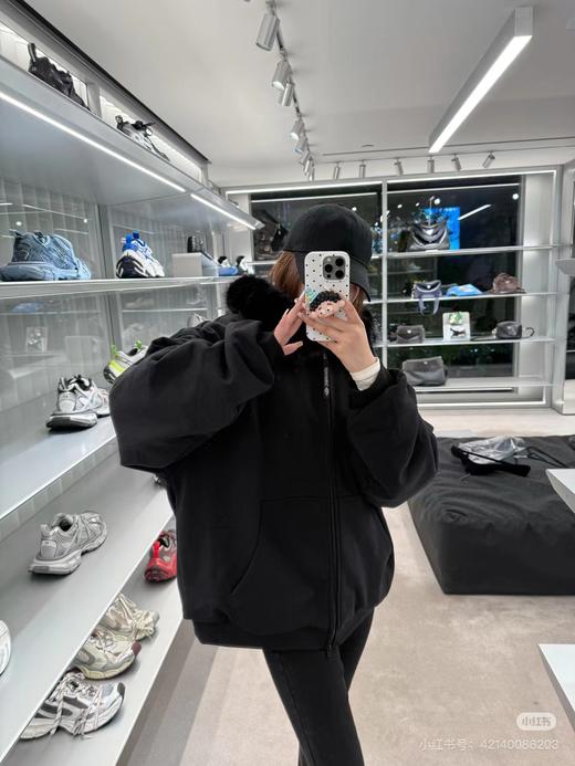 D112909冬季SKIWEAR系列 长袖拉链毛领连帽衫卫衣女款 商品图7