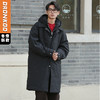 DRONKOO 2025 翻领加连帽假两件活页中长款厚羽绒服 商品缩略图1