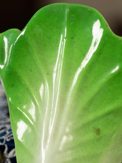 清	绿白釉青菜璧瓶 商品图1