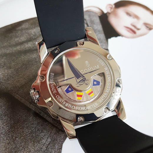 【95新】CORUM 昆仑082.630.20自动机械机芯日期显示43MM（男款）海军上将杯系列精钢141125MC03 商品图4