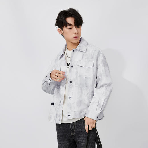 【新品上新】HX 春秋季翻领茄克衫外套显瘦S105511076101 商品图2