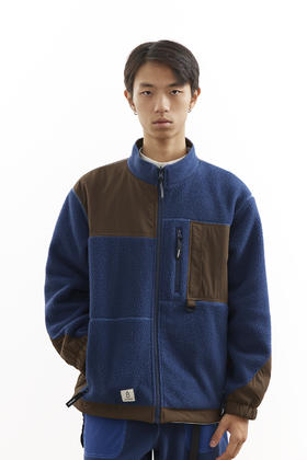 吃茶去chichaqu25秋冬户外抓绒双面外套山系保暖加厚摇粒绒夹克