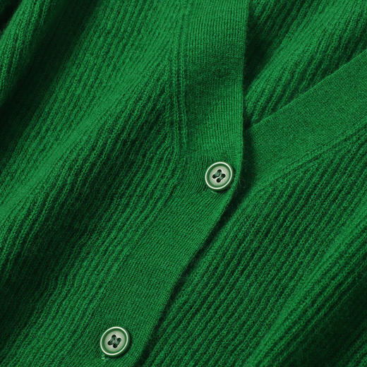 48支精纺羊毛螺纹V领针织开衫均码 商品图9