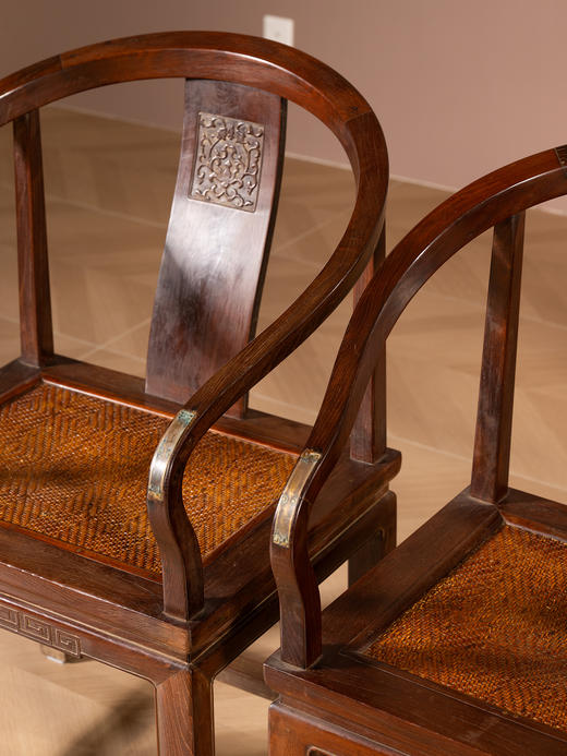 清中期	柞榛木方材圈椅成堂（一堂四件） 商品图2