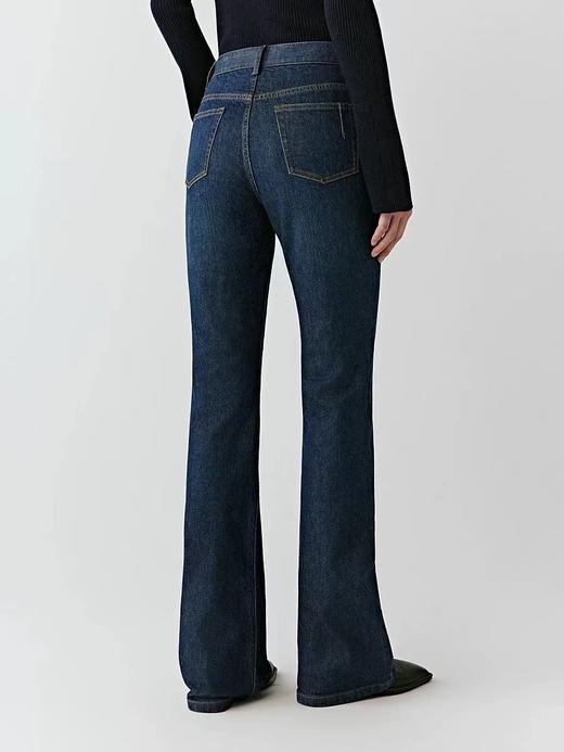 D112905女装2025冬季新款棉弹牛仔加绒喇叭裤 商品图5