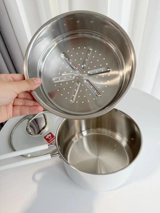 D112935奶油风高颜值316L不锈钢奶锅套装 商品图12