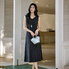 奢姿大码女装2025秋季气质简约V领背心连衣裙胖妹妹时尚无袖裙子9953869897 商品缩略图4