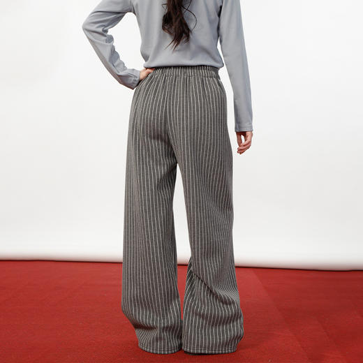 美式条纹阔腿裤女垂感休闲运动裤条纹裤-纪念日百货门店同款167896689 商品图3