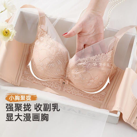 雅黛俪小胸聚拢显大内衣性感蕾丝少女文胸罩 商品图0