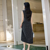 奢姿大码女装2025秋季气质简约V领背心连衣裙胖妹妹时尚无袖裙子9953869897 商品缩略图3