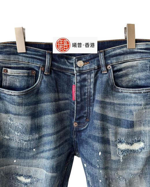 男款假破洞贴布牛仔裤长裤la 商品图2