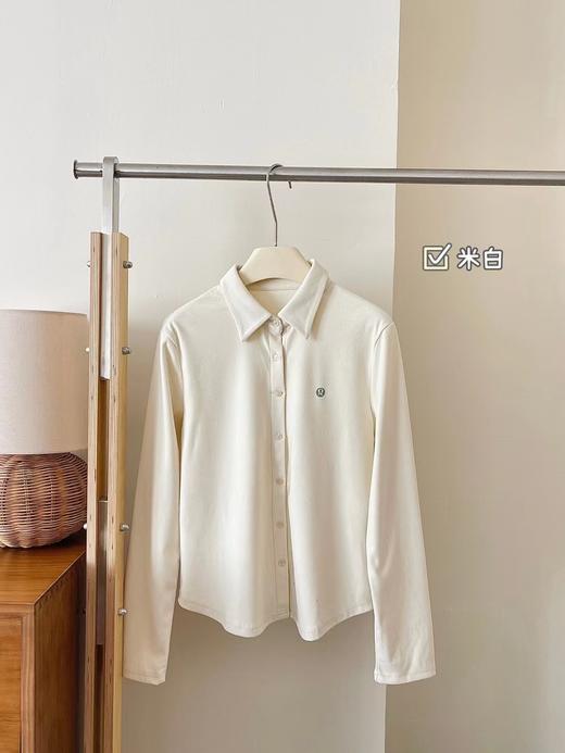 D112912自带悠闲舒适松弛感磨毛质感澳绒衬衫 商品图4