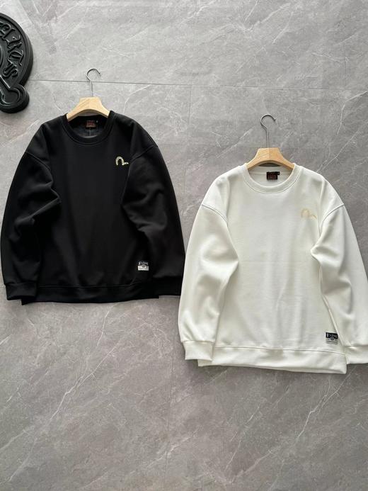 D112929黑金限定款宽松舒适银狐绒圆领卫衣 商品图0