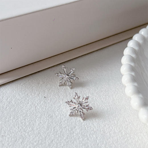 小雪花气质耳夹耳饰-纪念日百货门店同款165803952 商品图4