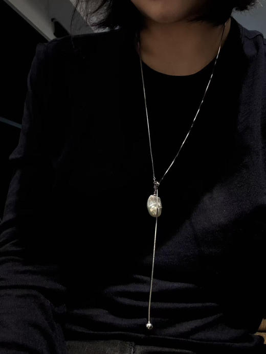 独家设计款 极限秒杀‼️极强光滑皮 天然巴洛克珍珠 大巴洛克 Y型随意调节 珍珠蛇骨链 商品图8