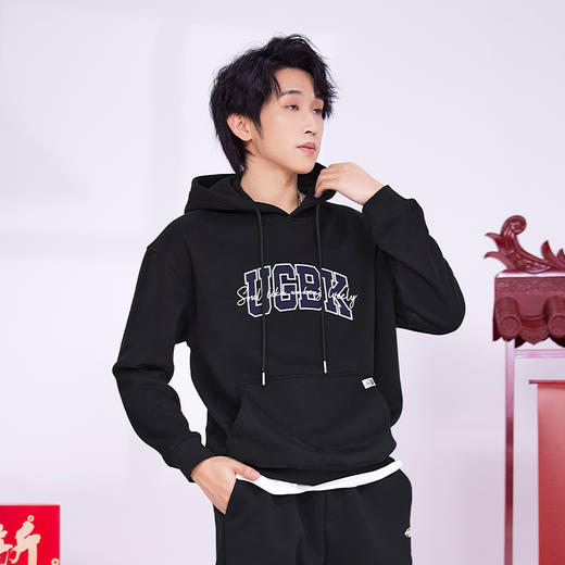 HX 冬季带帽卫衣情侣同款奥粒绒保暖C106440110101/02 商品图2