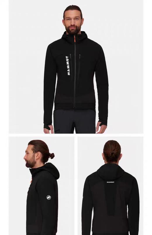 D112927男士防风防泼水抓绒保暖软壳夹克上衣 商品图7