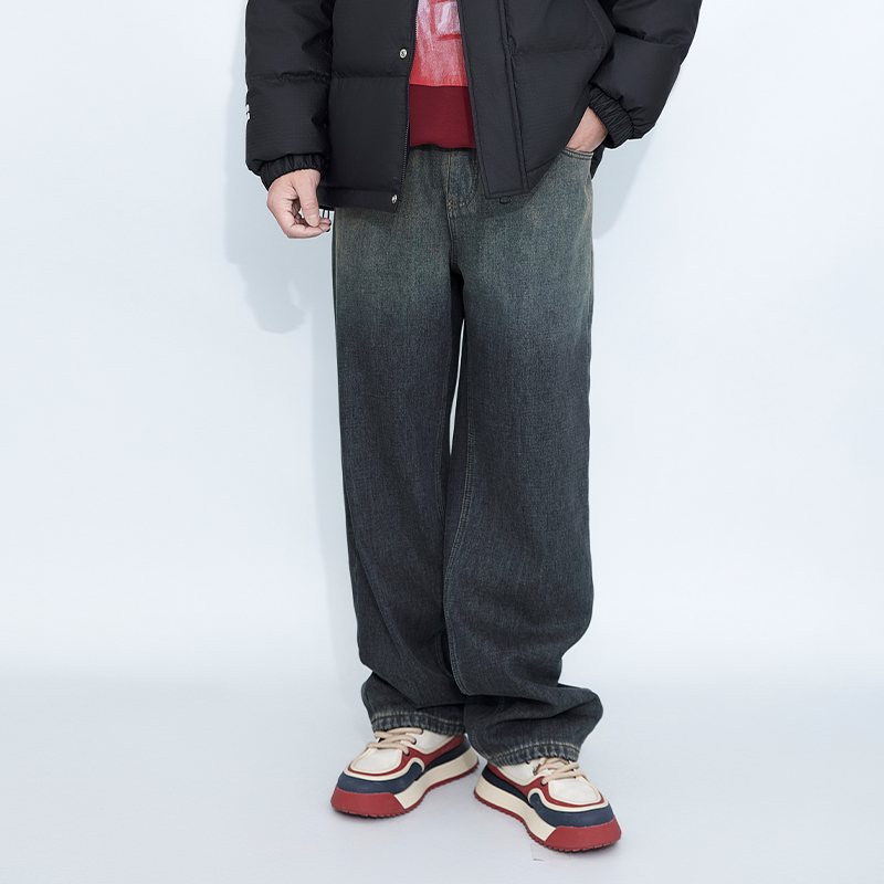 HX 冬季水洗直筒牛仔长裤加绒保暖C201440057101