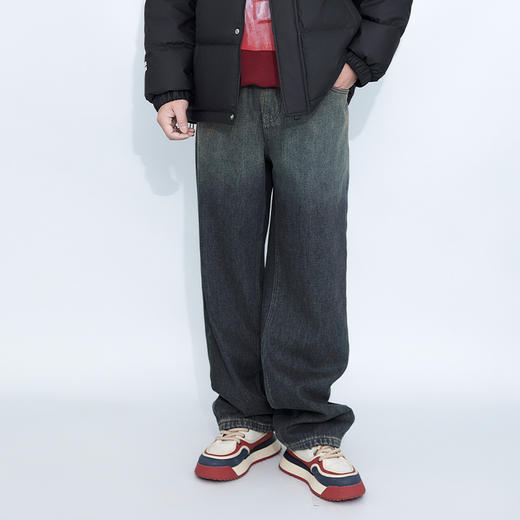 HX 冬季水洗直筒牛仔长裤加绒保暖C201440057101 商品图0