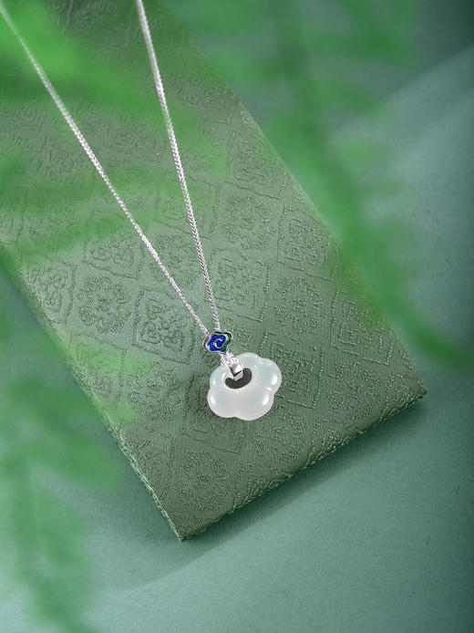 子佩集【祥云灵踪】银S925套链【TL016375】白玉髓祥云锁项链2511 商品图4