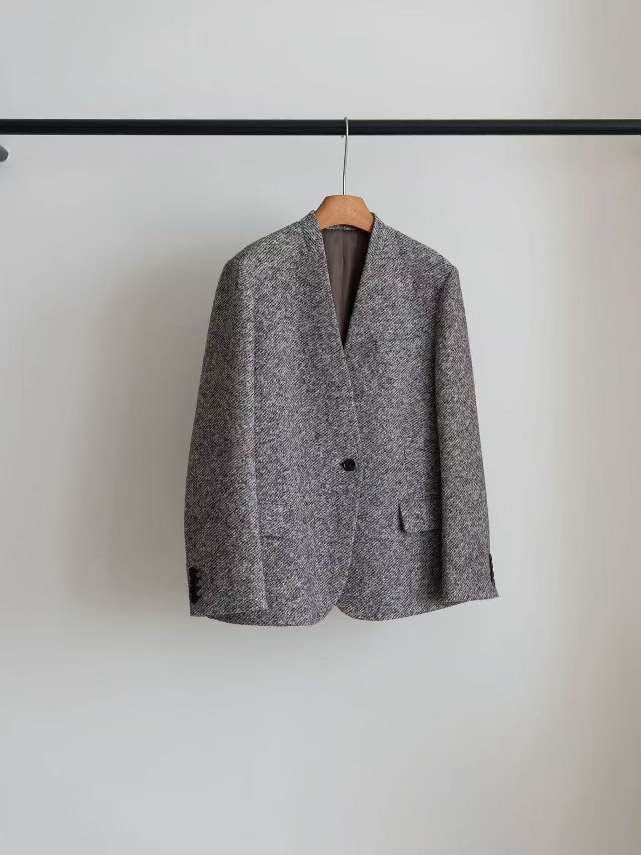 羊毛廓形西装外套