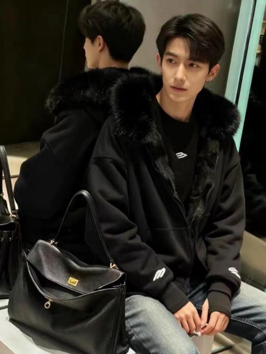 D112909冬季SKIWEAR系列 长袖拉链毛领连帽衫卫衣女款 商品图10