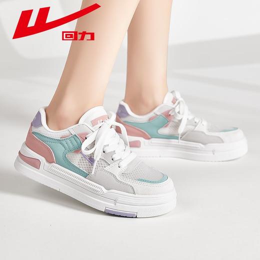 回力小白鞋女2025秋季网面透气女鞋ins百搭厚底休闲运动板鞋子女 商品图4