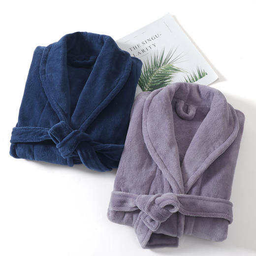 110-170秋冬珊瑚绒浴袍 起夜罩衫 商品图4