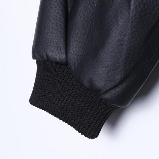 85060SDSA男士秋冬新款痞帅男装潮牌皮面字母连帽羽绒服高街风百搭外套 商品图4