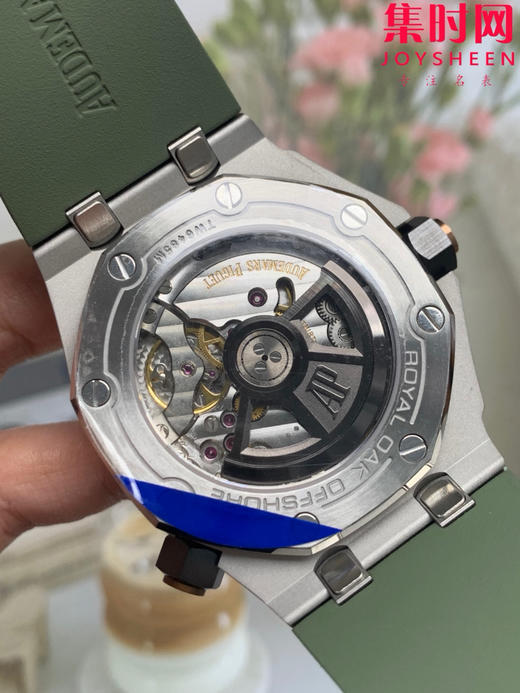 APS爱彼皇家橡树15720ST系列 牛油果绿 男士腕表 搭载全新定制一体机Cal.4308全自动机械机芯，表盘尺寸42x14.2mm, 不惜高成本开发一体机 商品图5