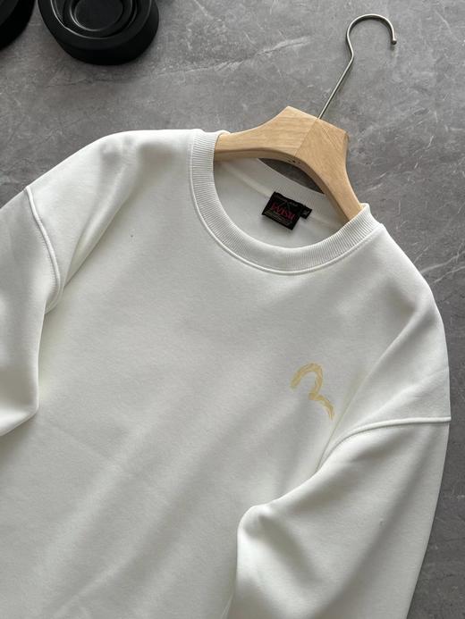 D112929黑金限定款宽松舒适银狐绒圆领卫衣 商品图8