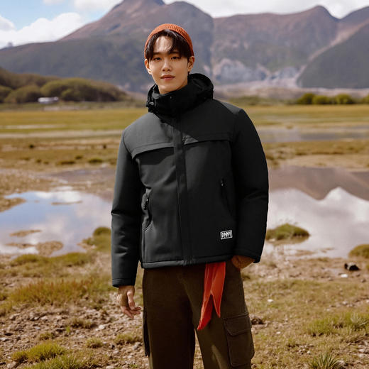 【90白鸭绒】罗蒙羽绒服男士短款休闲连帽保暖羽绒外套冬季 商品图2