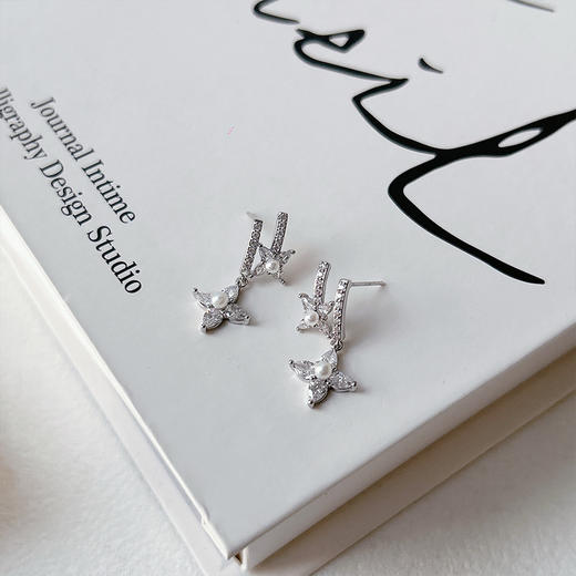 不对称耳钉女漂亮耳环小众设计高级感精致银针耳环-纪念日百货门店同款166143212 商品图1