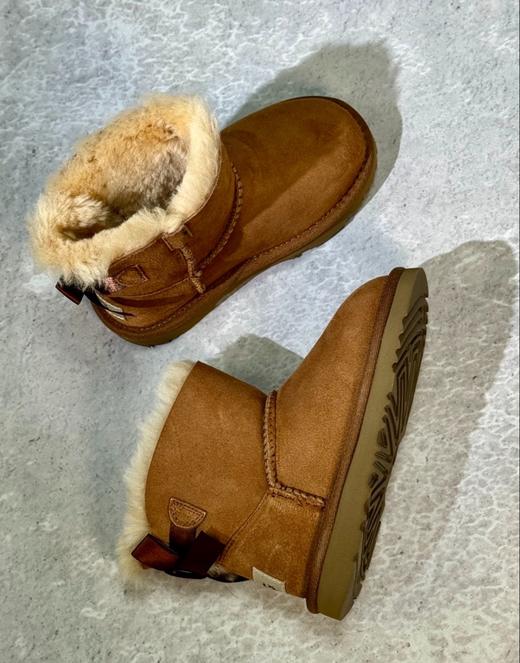 女童装蝴蝶结毛内里雪地靴zo 商品图2