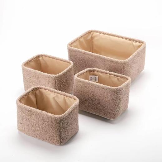 D112936一套4个颜色随机发泰迪绒收纳四件套 商品图4