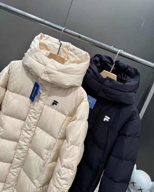 D112914长款连帽羽绒服冬季新款潮牌情侣款男女同款羽绒外套 商品图1