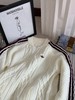 D112917复古粗针绞花米白色针织拉链开衫 商品缩略图12